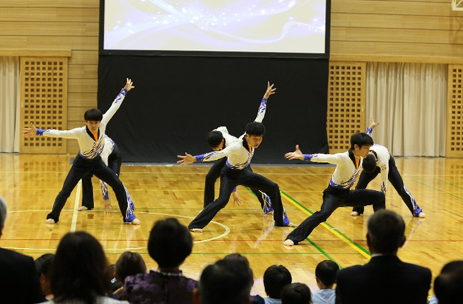 全国レベルの高さを感じる済美高校新体操部の演技でした